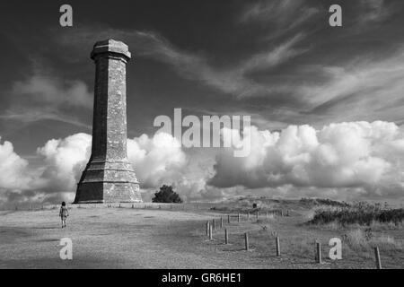 Das Hardy-Denkmal am schwarzer unten nahe dem Dorf Portesham in Dorset, in Erinnerung an Vizeadmiral Sir Thomas Masterman Hardy, Stockfoto