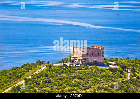 Festung Nehaj in Senj Küste, Velebit Kanal von Kroatien Stockfoto