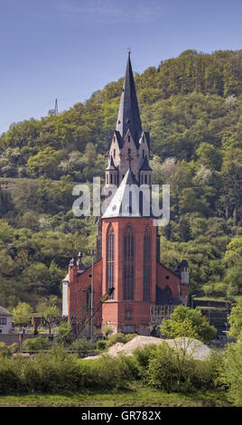 Liebfrauenkirche In Oberwesel Stockfoto