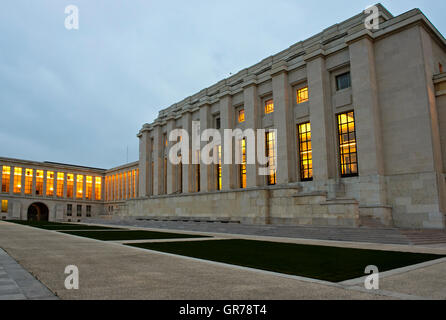 Hauptgebäude, Palais Des Nations, Uno, Genf, Schweiz Stockfoto