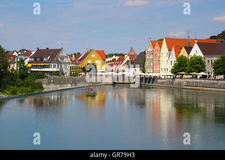 Sommer In der Stadt Landsberg, Bayern Stockfoto