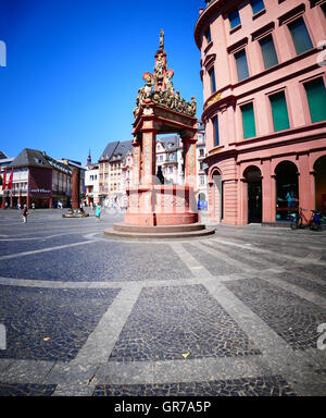 Marktplatz Marktplatz Mainz Rheinland Pfalz Rheinland-Pfalz Deutschland Europa Stockfoto