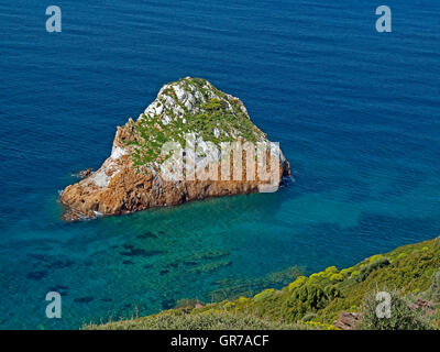 Felsen in der Nähe von Masua im Südwesten Sardiniens, Italien, Europa Stockfoto