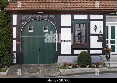Schledehausen, Fachwerkhaus im unteren Sachsen, Deutschland, Europa Stockfoto
