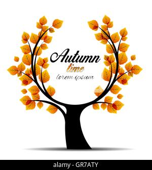 Vektor Herbst Baum Stock Vektor