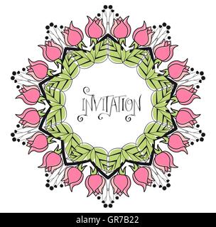 Rahmen mit Rosen Stock Vektor