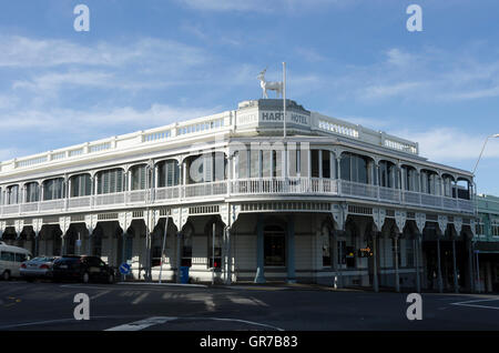 White Hart Hotel, New Plymouth, Taranaki, Nordinsel, Neuseeland Stockfoto