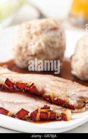 Bayerischen gebratenes Schweinefleisch Stockfoto