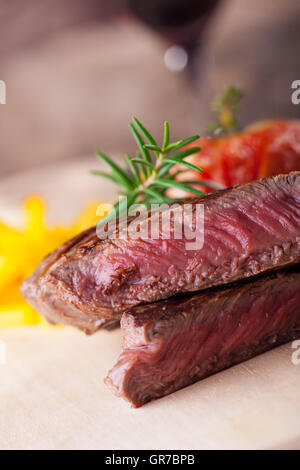 Steak-Scheiben Stockfoto