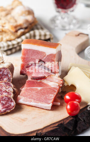 Tiroler Speck Stockfoto