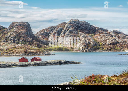 Norwegischen Atlantikküste zwischen Åfjord und Namsos Stockfoto