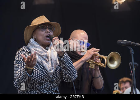 Dee Dee Bridgewater in Pori Jazz 2015 Stockfoto