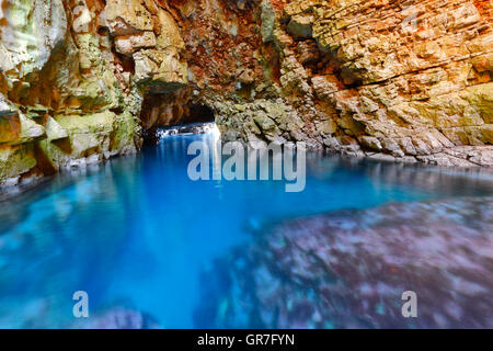 Odysseen Höhle auf der Insel Mljet Stockfoto