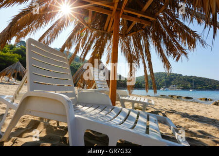 Sandstrand in Saplunara auf Insel Mljet Stockfoto