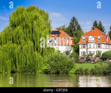 Leben auf dem Neckar Stockfoto