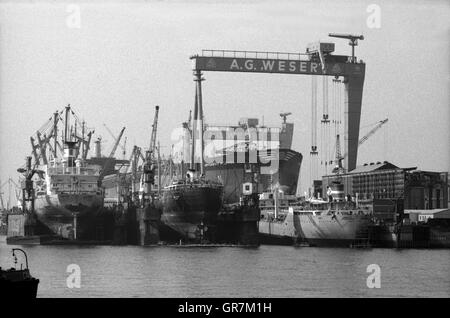 Werft Ag Weser Bremen Bw 1971 Stockfoto