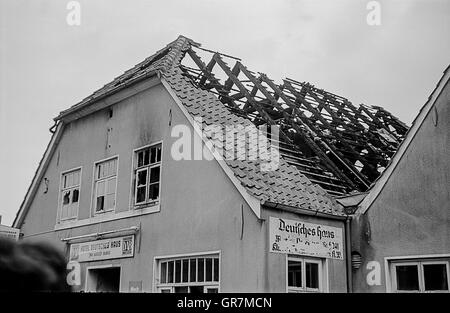 Feuer 1965 Bw Stockfoto