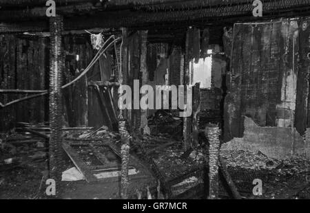 Feuer 1965 Bw Stockfoto