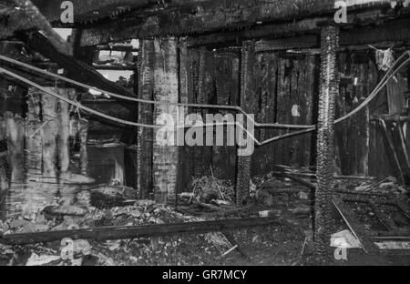 Feuer 1965 Bw Stockfoto