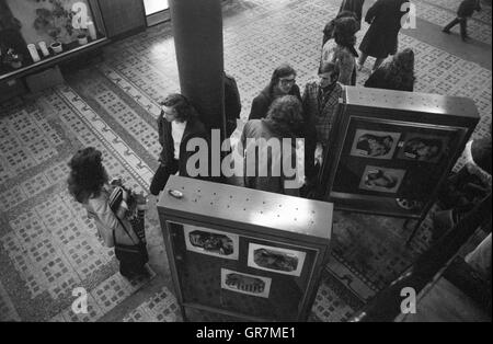 Bremerhaven Bahnhof Hall 1972 Bw Stockfoto