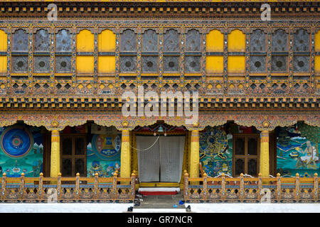 Krönung-Tempel in das Kloster und die Festung Punakha Dzong, Punakah, Bhutan Stockfoto