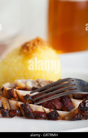 Gebratenes Schweinefleisch Stockfoto