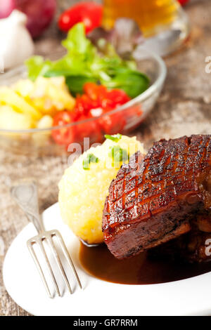 Schweinebraten Stockfoto