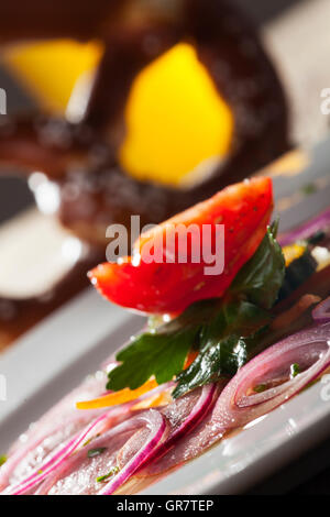 Bayerischer Wurstsalat Stockfoto