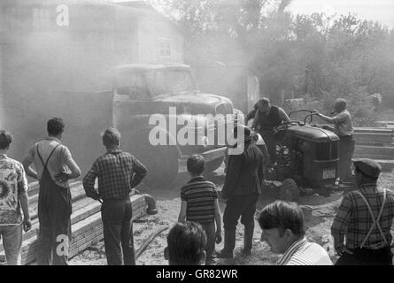 Feuer-Schaden LKW Bw 1970 Stockfoto