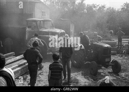 Feuer-Schaden LKW Bw 1970 Stockfoto