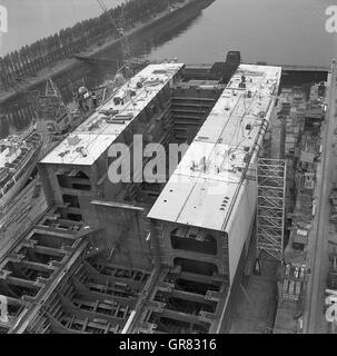 Werft Ag Weser Bremen 1972 Bw Stockfoto