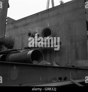 Werft Ag Weser Bremen 1972 Bw Stockfoto