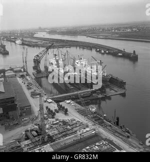 Werft Ag Weser Bremen 1972 Bw Stockfoto