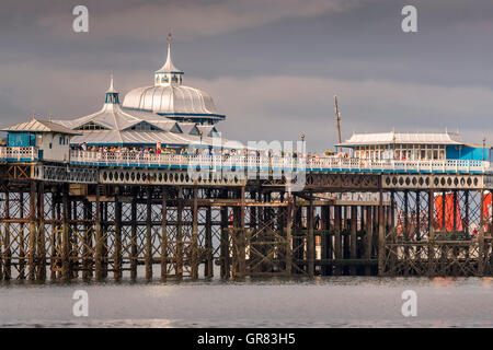 Llandudno. Clwyd Nordwales. Paddel-Dampfer Waverley Pier Stockfoto