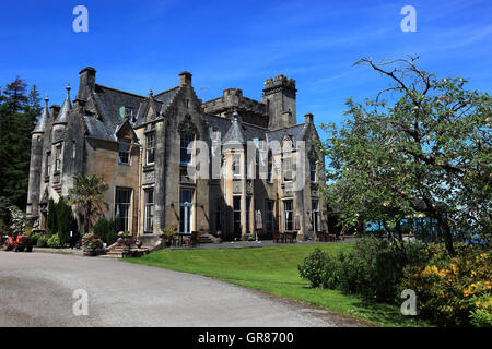 Schottland, Schloss Hotel Steinfeld, Schlosshotel, Gartentorf der Halbinsel Kintyre steht in Argyll auf Stockfoto