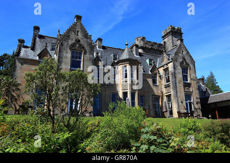 Schottland, Schloss Hotel Steinfeld, Schlosshotel, Gartentorf der Halbinsel Kintyre steht in Argyll auf Stockfoto