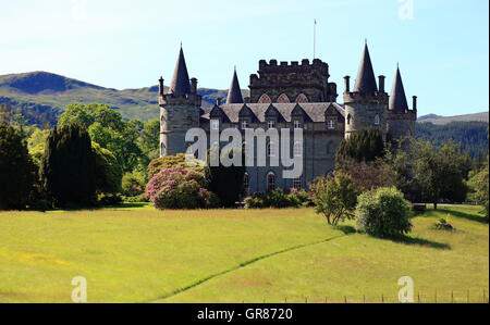 Schottland, Schloss Inveraray, Ort in den schottischen Unitary Authority Argyll und Bute, liegt am Ufer des Einlasses Loch Fyne Stockfoto