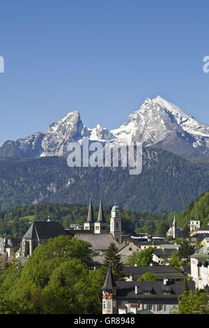 Urlaubsort Zu Füssen Des Watzmannes Stockfoto