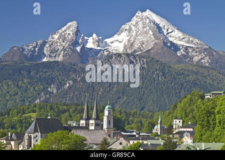 Urlaubsort Zu Füssen Des Watzmannes Stockfoto