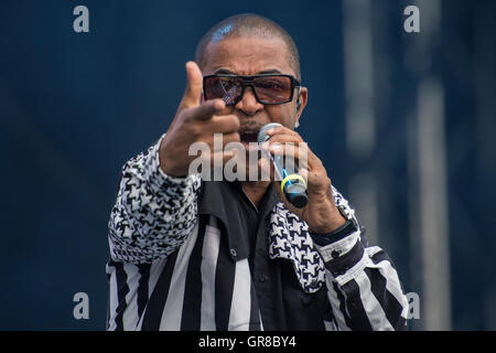 Kool Amp die Bande bei Pori Jazz 2015 Stockfoto