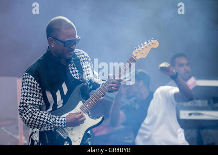 Kool Amp die Bande bei Pori Jazz 2015 Stockfoto