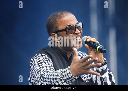 Kool Amp die Bande bei Pori Jazz 2015 Stockfoto