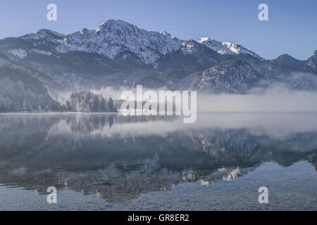 Kochel See im Winter Stockfoto