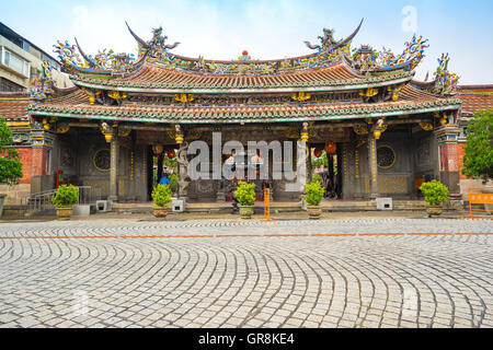 Der Dalongdong Baoan Tempel in Taipei, Taiwan. Stockfoto