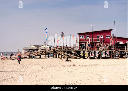 Eindruck von der Kitesurf World Cup In St. Peter-Ording, Deutschland, August 21-30 2015 Stockfoto