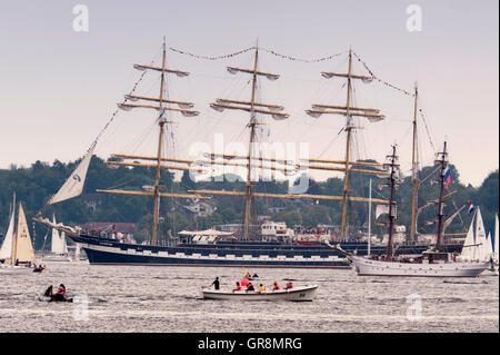 Windjammer-Parade auf der Kieler Woche, Deutschland, 28. Juni 2014 Stockfoto