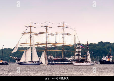 Windjammer-Parade auf der Kieler Woche, Deutschland, 28. Juni 2014 Stockfoto