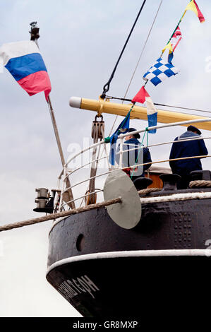 Großsegler-Krusenschtern im Hafen von Kiel Stockfoto