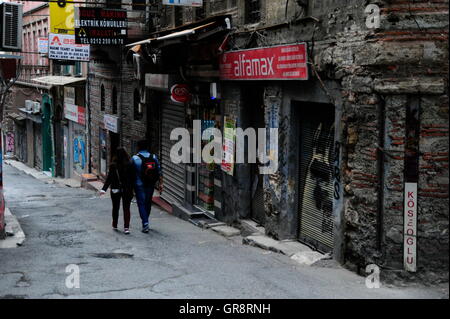 Alten Waterfront In Galata Istanbul Stockfoto