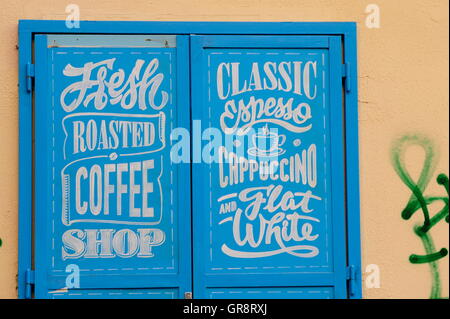 Café im jüdischen Viertel, Budapest Stockfoto